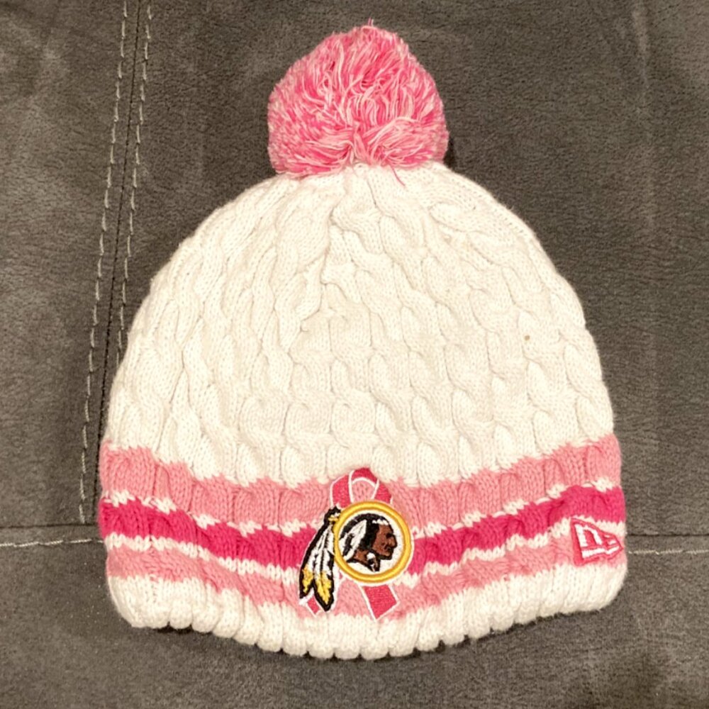 Washington Redskins New Era Womens Winter Stocking Hat - Breast Cancer Awareness